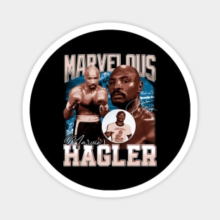 Marvelous Marvin Hagler Boxing Legend Signature Vintage Retro 80s 90s Bootleg Rap Style Magnet